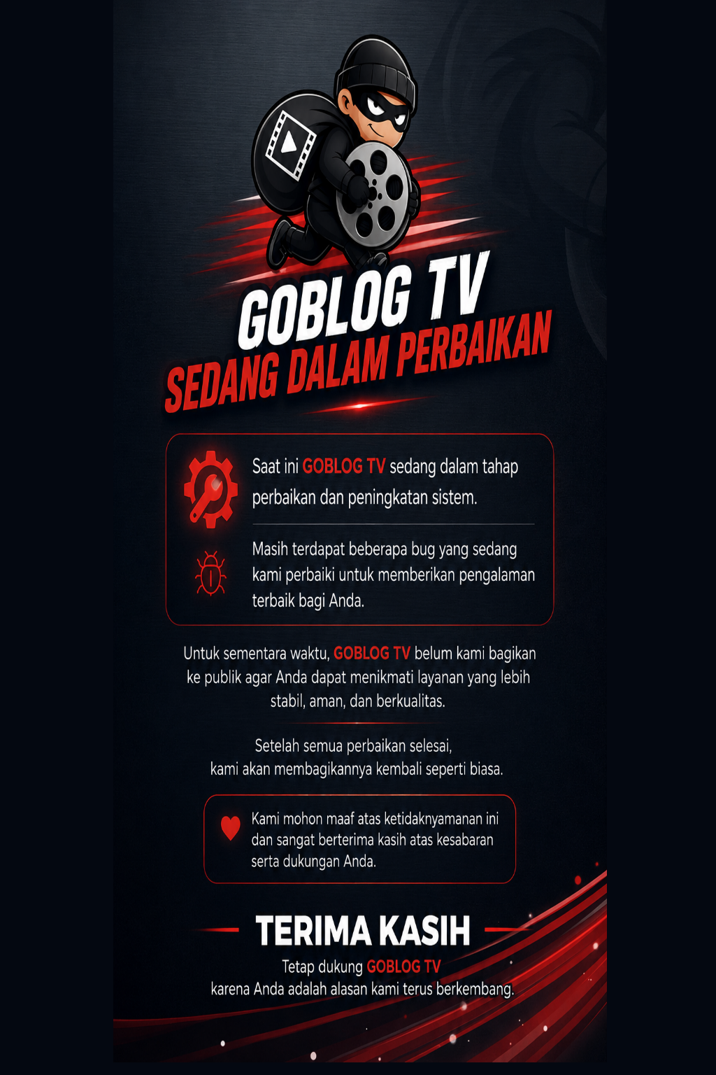 Pengumuman Situs Ditutup